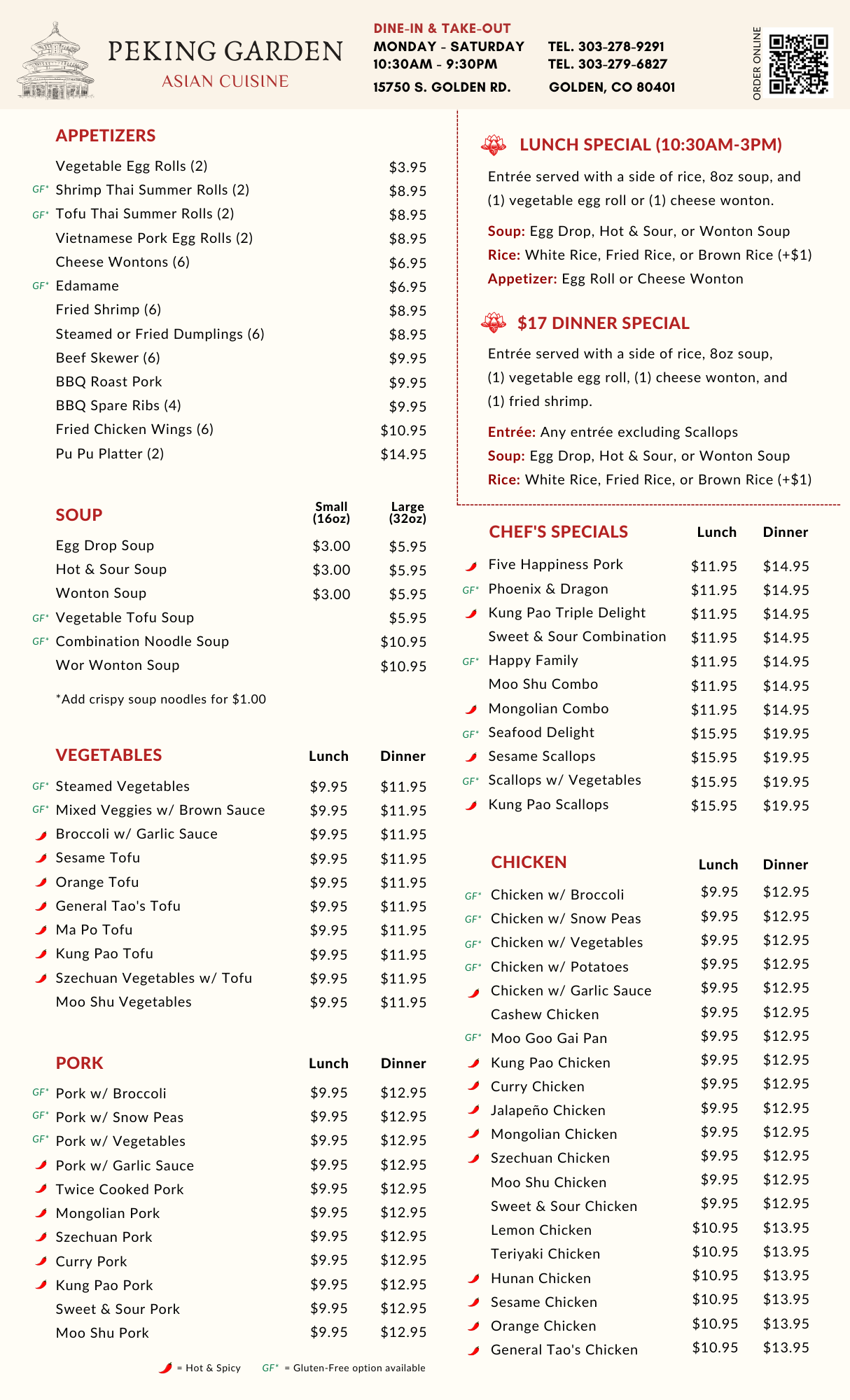 Menu Peking Garden Golden CO